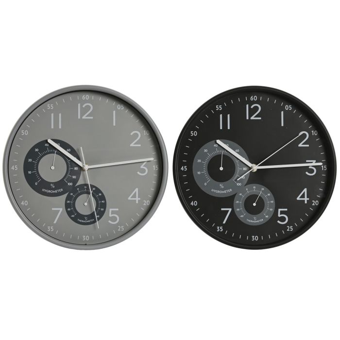 Horloge Murale Home ESPRIT Noir Gris PVC 30 x 4,7 x 30 cm (2 Unités) 0 Horloge Murale Home ESPRIT Noir Gris PVC 30 x 4,7 x 30 cm (2 Unités) 0