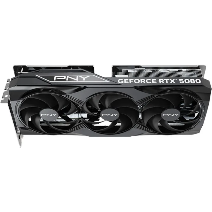 PNY Carte graphique GeForce RTX 5080 16 Go GDDR7 avec refroidissement Triple Fan, technologie DLSS 4 et architecture NVIDIA Blackwell