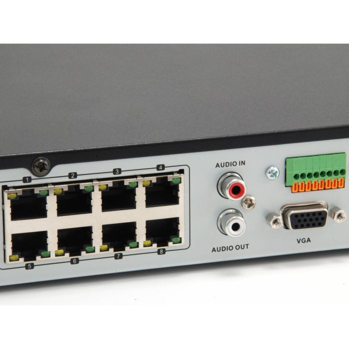 NVR-0508 8-Kanal Netzwerk Videorek. PoE H.265/264 4