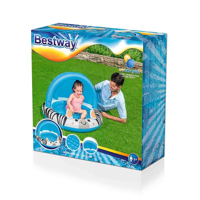 Bestway Piscine Gonflable Enfant Anneau Safari 97x66 cm +2 Ans Jardin 52559 12
