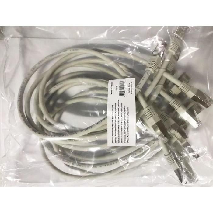 Equip Patchkabel Cat6A 10x/set S/FTP 2xRJ45 0.50m gr Plat. 3