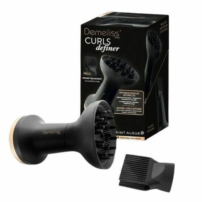 Saint Algue Sèche-cheveux 21349 CURLS DEFINER avec difuseur, 3 vitesses/températures, noir