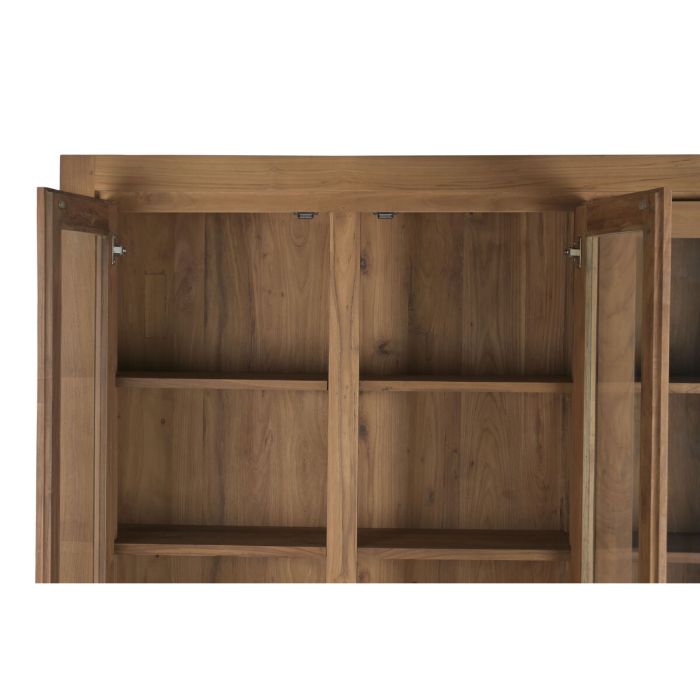 Présentoir Home ESPRIT Verre bois de teck 160 X 45 X 210 CM 2 Présentoir Home ESPRIT Verre bois de teck 160 X 45 X 210 CM 2