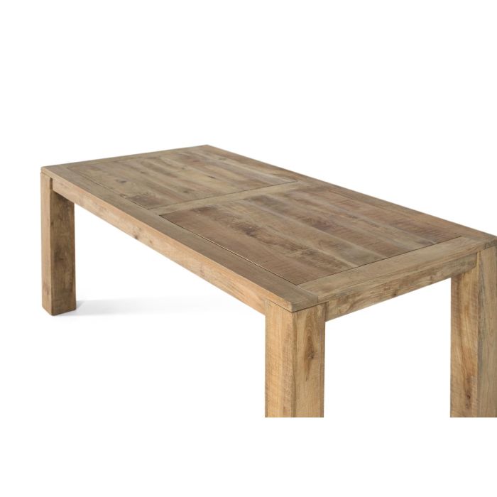 GINER Y COLOMER - Table de salle à manger en bois de manguier massif 200 cm, style robuste avec finition naturelle et épaisseur de plateau de 3 cm 2