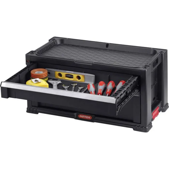 KETER 237790 - Boîte à outils vide résistante, rangement professionnel ou atelier, couleur noire KETER 237790 - Boîte à outils vide résistante, rangement professionnel ou atelier, couleur noire