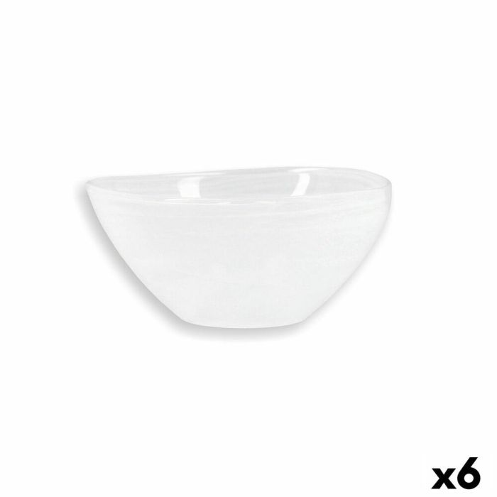 Saladier Quid Boreal Ø 14 cm Blanc verre (6 Unités) (Pack 6x) 1