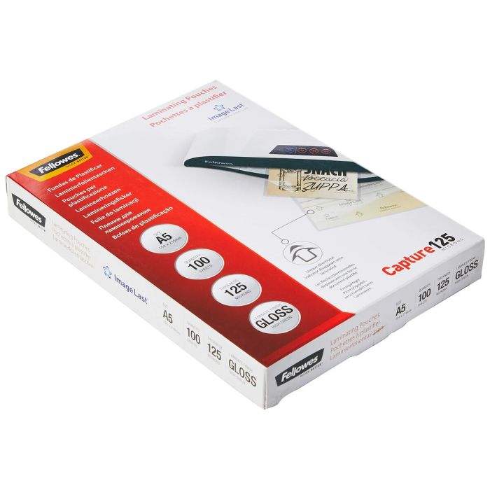 Pochettes à plastifier Fellowes 100 Pièces A5 Transparent (5 Unités) 2