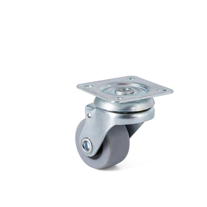 Rueda Giratoria Antro Aro De Goma Ø30 Plástico Zn- Sin Antihilo. 15Kgs/Rueda. Q&Q 1