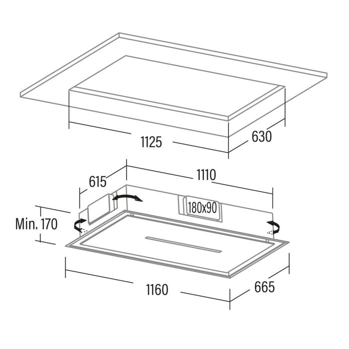 Hottes d'îlot Cata BENNU SLIM 2