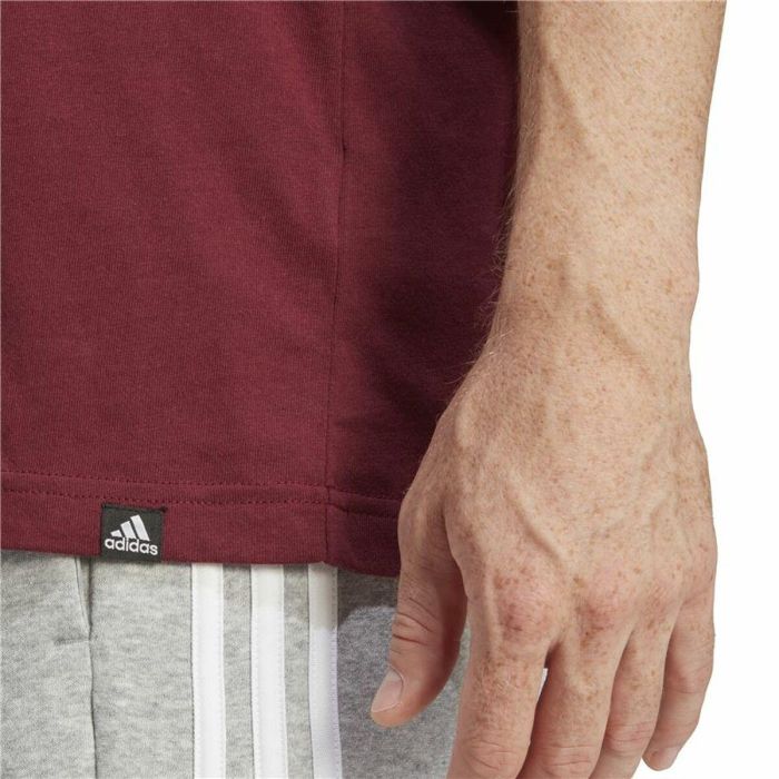 T-shirt à manches courtes homme Adidas Fld Bos Marron Bordeaux 2