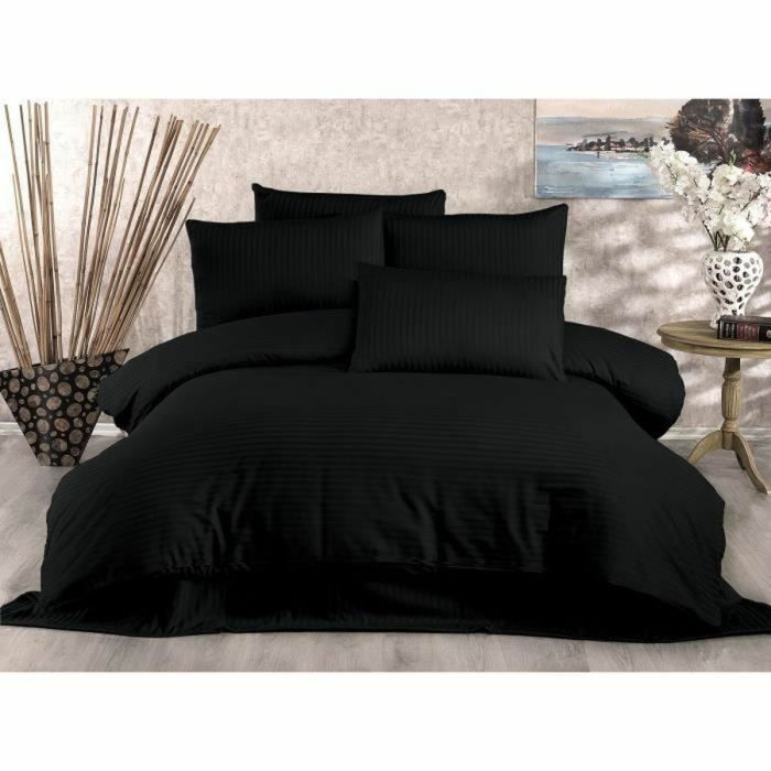 Parure de couette Noir Lit king size 3 Pièces 4 Parure de couette Noir Lit king size 3 Pièces 4