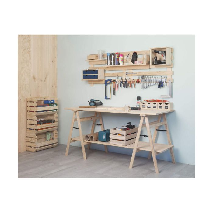 Caisse de Rangement Empilable Astigarraga 60 x 28,5 x 35,3 cm Bois Pin 3