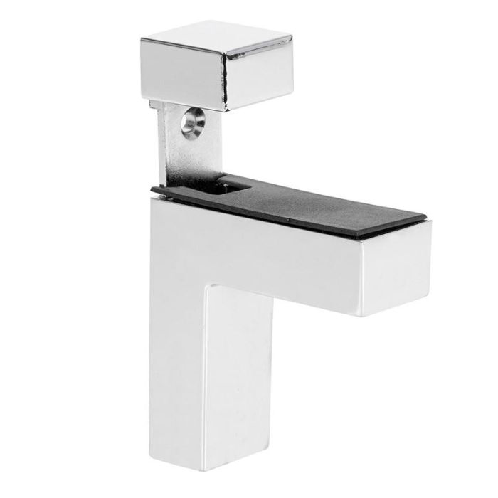 Soporte Estante Minigacela Para Cristal Y Madera. Regulable De 3 A 36Mm Acabado Gris Herrajes Alk 1