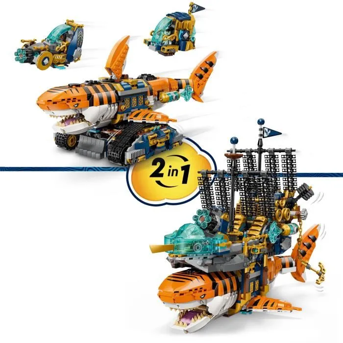 Lego 71515 DREAMZzz Le Char Requin-Tigre - Jouet de Construction 2-en-1 avec 5 Minifigurines - pour Enfants dès 9 ans