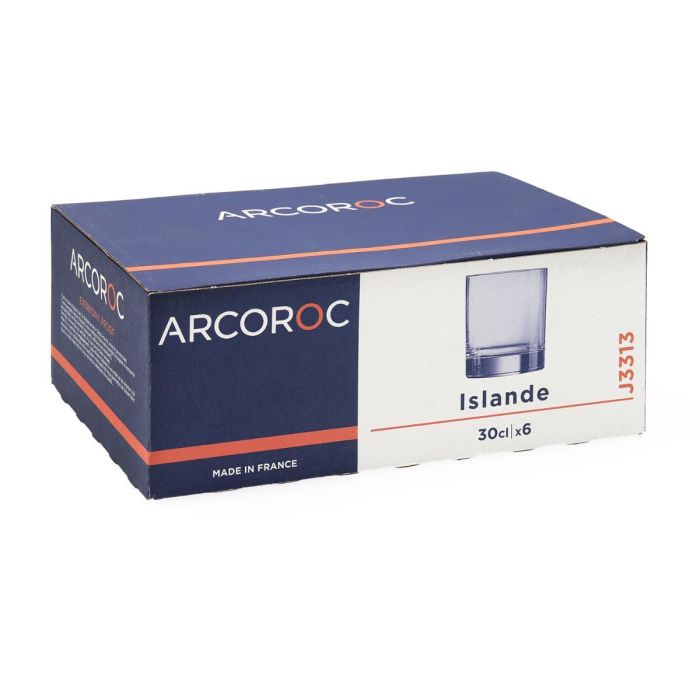 Caja 6 Vasos Bajos Vidrio Islande Arcoroc 30 cL 2