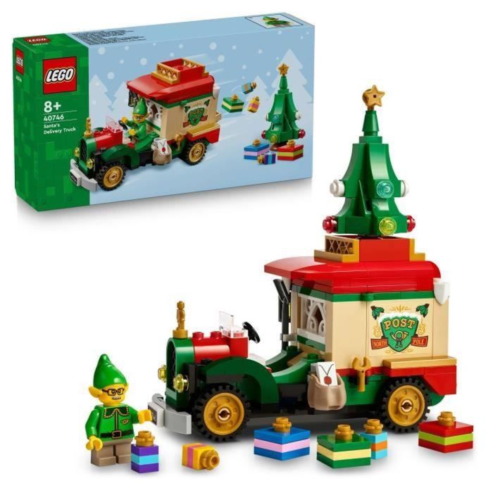 LEGO 40746 Camion de Livraison du Père Noël - Jouet pour Enfants 8 Ans et Décoration de Noël