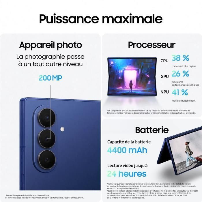 Samsung Galaxy Z Fold7 5G Smartphone 256 Go Bleu nuit 5 Samsung Galaxy Z Fold7 5G Smartphone 256 Go Bleu nuit 5