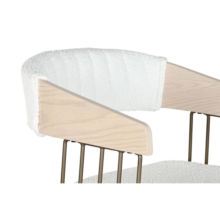 Tabouret Home ESPRIT Blanc Bois 51,5 x 47,5 x 94,5 cm 4