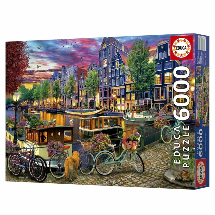 Puzzle Educa Bicicletas en Ámsterdam 6000 Pièces 5