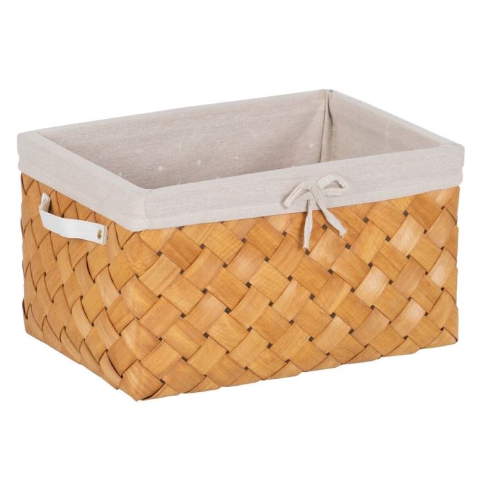Set de basket Naturel Bois Tissu 39,5 x 30 x 24 cm (3 Unités) 6