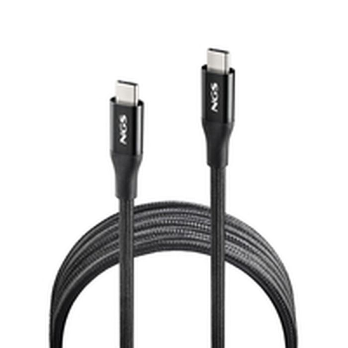 Câble USB-C NGS KNOT240W-2 Noir 2 m 11 Câble USB-C NGS KNOT240W-2 Noir 2 m 11