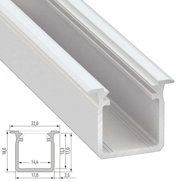 Profil Aluminium Type G 2,02M Anodizado Inox 1 Profil Aluminium Type G 2,02M Anodizado Inox 1