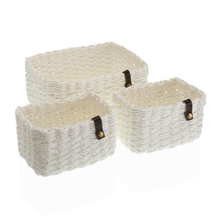 Set de basket Versa 19 x 12 x 26 cm Blanc
