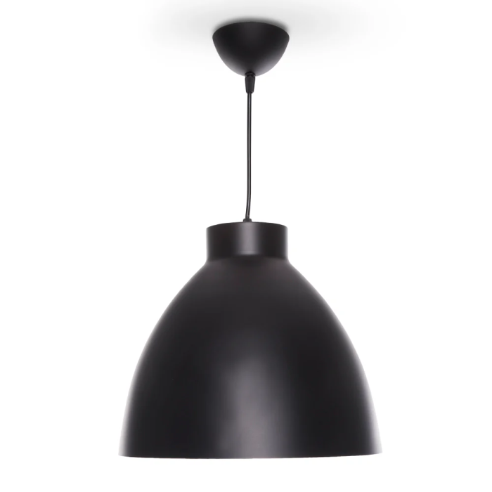 Lampe suspendue Adelyn SKD-P004-B Blanc ou Noir Design Industriel Métal/PVC E27 Compatible LED 5