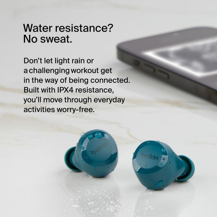 Écouteurs in Ear Bluetooth Belkin Bolt Vert Turquoise 15
