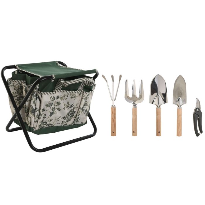 Kit d'outils de jardin Home ESPRIT Blanc Vert Polyester Aluminium 7 Pièces 0 Kit d'outils de jardin Home ESPRIT Blanc Vert Polyester Aluminium 7 Pièces 0