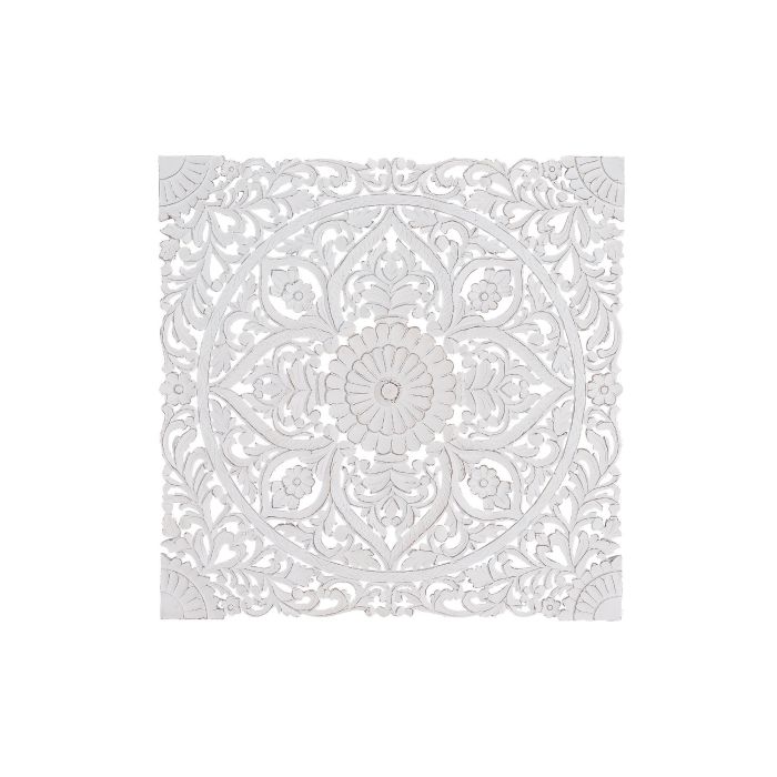 GINER Y COLOMER Cabecero MDF Blanc Vieilli 120x120 cm, Tête de Lit Décorative Panneau Mural Sculpté à la Main, Accrochage Horizontal ou Vertical 0 GINER Y COLOMER Cabecero MDF Blanc Vieilli 120x120 cm, Tête de Lit Décorative Panneau Mural Sculpté à la Main, Accrochage Horizontal ou Vertical 0