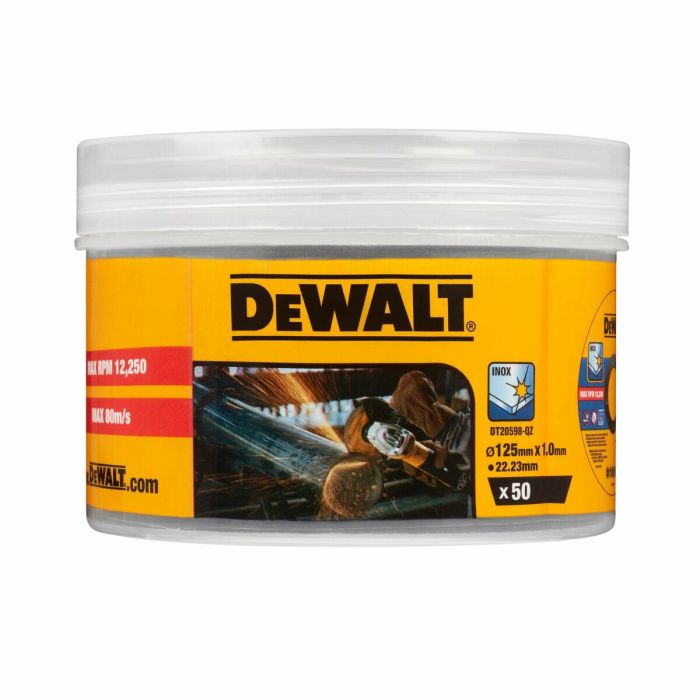 Disques de coupe Dewalt dt20598-qz Ø 125 mm Meuleuse d'angle (50 Unités) 1 Disques de coupe Dewalt dt20598-qz Ø 125 mm Meuleuse d'angle (50 Unités) 1