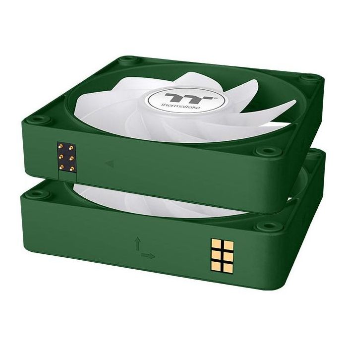 140mm Thermaltake CT140 EX Reverse ARGB Sync PC Cooling Fan Racing Green 3 Pack 2