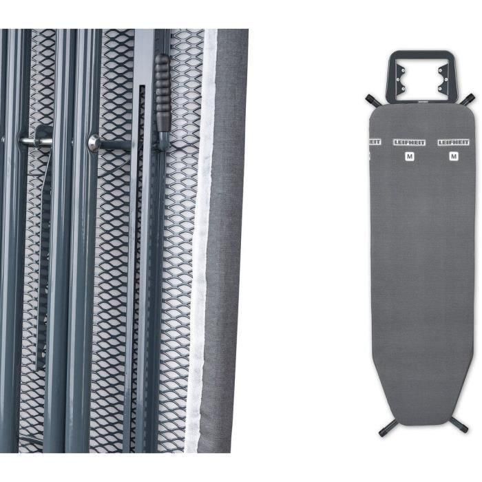 Table a repasser - Leifheit - Classic M Black - Hauteur réglable de 69 a 88 cm - Housse en cotton - 120 x 38 cm 4