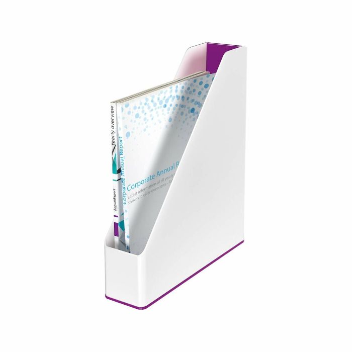 Porte-revues Leitz Blanc Violet A4 polystyrène 7,3 x 31,8 x 27,2 cm 1 Porte-revues Leitz Blanc Violet A4 polystyrène 7,3 x 31,8 x 27,2 cm 1