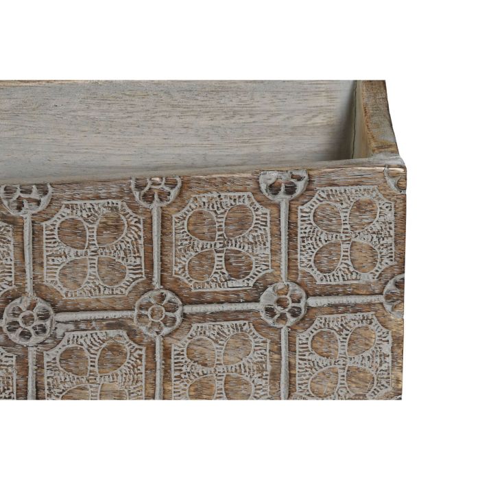 Organisateur polyvalent DKD Home Decor Blanc Naturel Bois de manguier 32 x 13 x 21 cm (12 Unités) 1 Organisateur polyvalent DKD Home Decor Blanc Naturel Bois de manguier 32 x 13 x 21 cm (12 Unités) 1