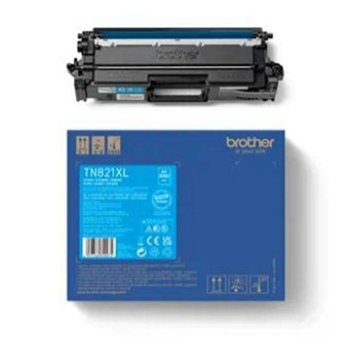 Toner original Brother TN-821XLC Noir Cyan 1