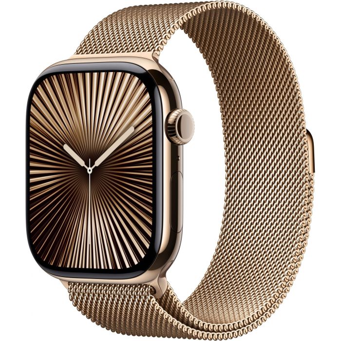 APPLE Watch Series 10 GPS + Cellular 46mm Gold Titanium Case with Gold Milanese Loop - S/M 0 APPLE Watch Series 10 GPS + Cellular 46mm Gold Titanium Case with Gold Milanese Loop - S/M 0