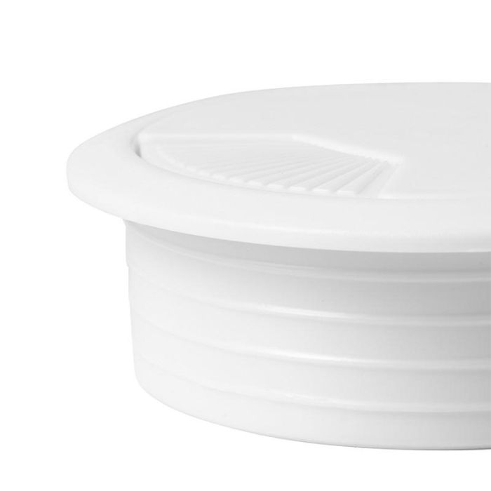 Pasacable Redondo Ø80 H22 Blanco Herrajes Alk 1 Pasacable Redondo Ø80 H22 Blanco Herrajes Alk 1