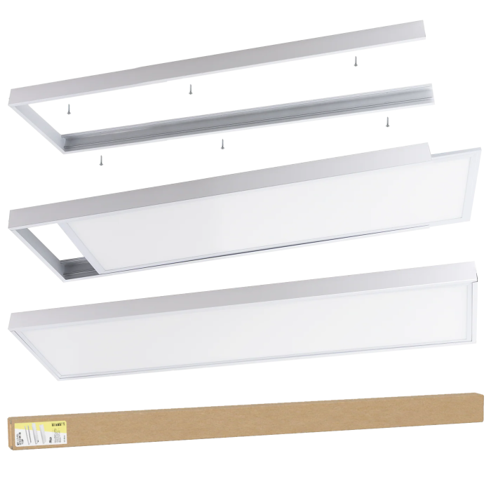 BX3 LIGHT - Marco BX3-M-P-1200300 - Cadre de montage en surface pour panneau LED 1200 x 300 mm, aluminium blanc BX3 LIGHT - Marco BX3-M-P-1200300 - Cadre de montage en surface pour panneau LED 1200 x 300 mm, aluminium blanc
