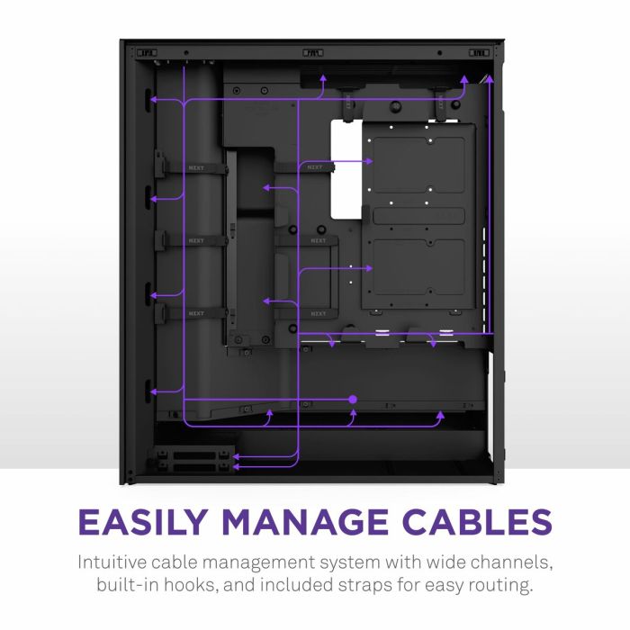 Boîtier ATX semi-tour NZXT H7 Flow RGB Midi Noir 16