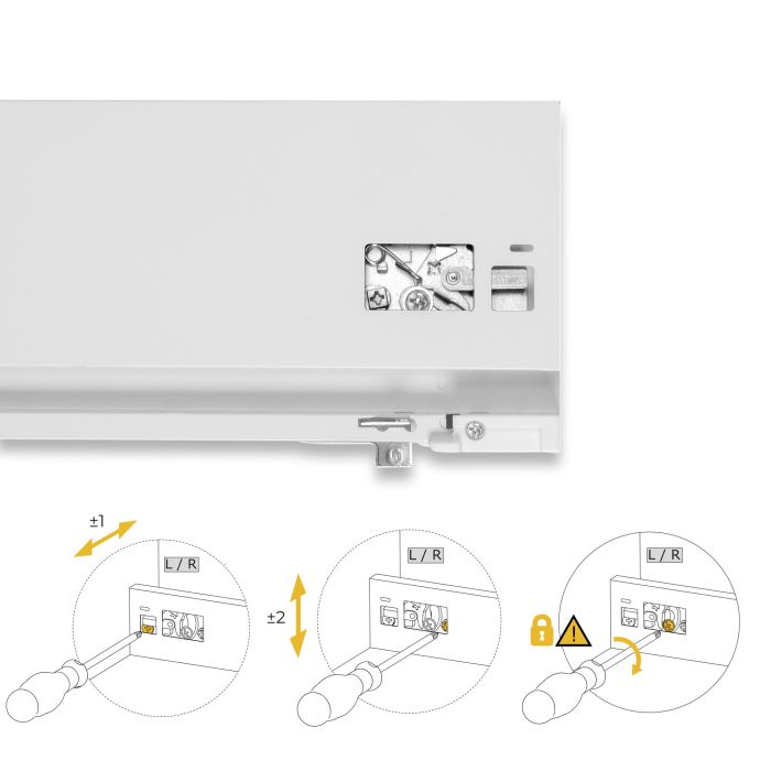 Emuca Tiroir extérieur Protone 30kg , coulisses à sortie totale et fermeture amortie, hauteur 131mm, profondeur 450mm, Acier, Peint en blanc 5