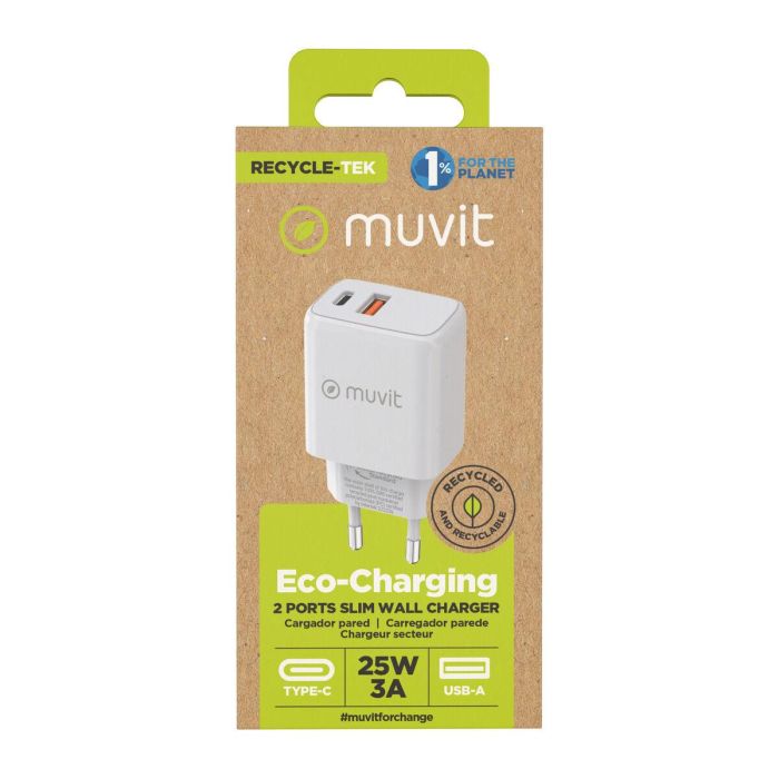 Chargeur mural Muvit for Change MC-215 Blanc 18 W 25 W 5