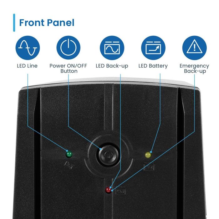 Système d'Alimentation Sans Interruption Interactif Ewent EW3995 390 W 8