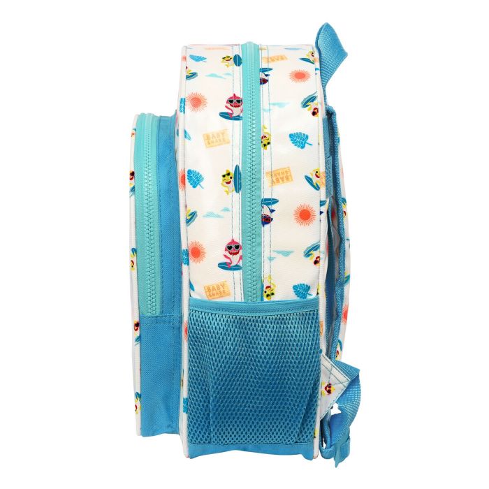 Cartable Baby Shark Surfing Bleu Blanc 26 x 34 x 11 cm 2