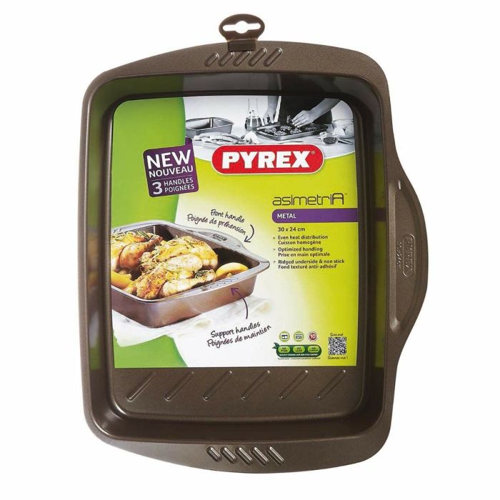 Plateau pour Four Pyrex Marron Noir Métal 4