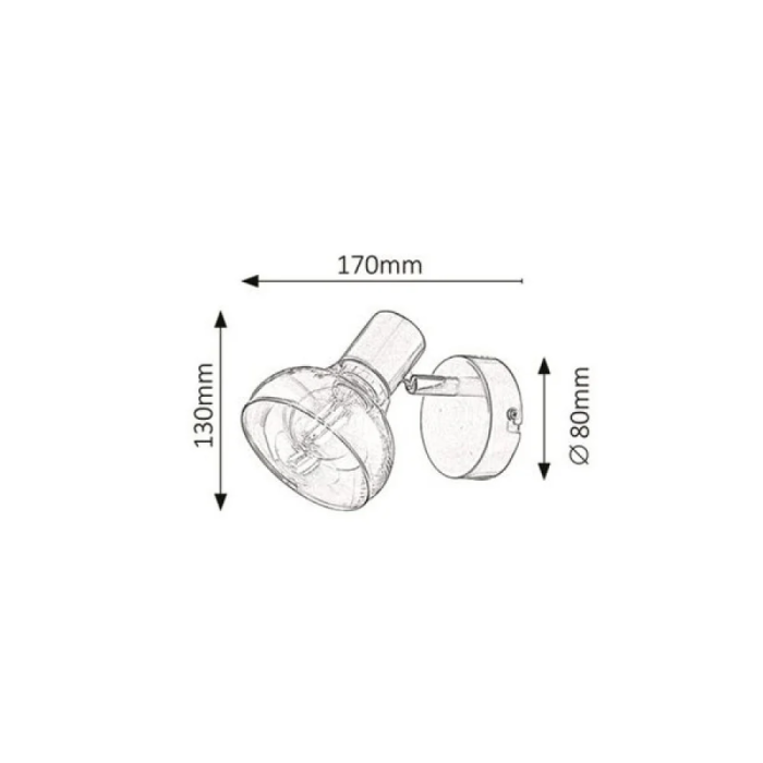 RABALUX Holly Spot 1xE14 IP20 RAB-5546 - Luminaire d'intérieur en verre ambré et métal doré antique, 40W max 2