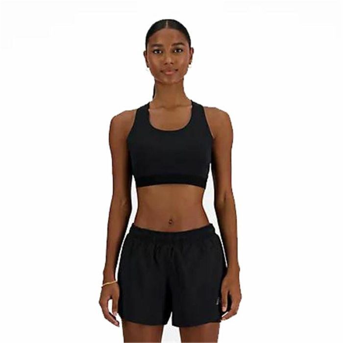 Soutien-gorge de Sport New Balance Sleek Medium Noir Bright 0 Soutien-gorge de Sport New Balance Sleek Medium Noir Bright 0