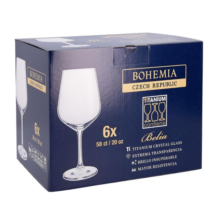 Caja 6 Copas Vino Cristalín Belia Bohemia 58 cL 1 Caja 6 Copas Vino Cristalín Belia Bohemia 58 cL 1