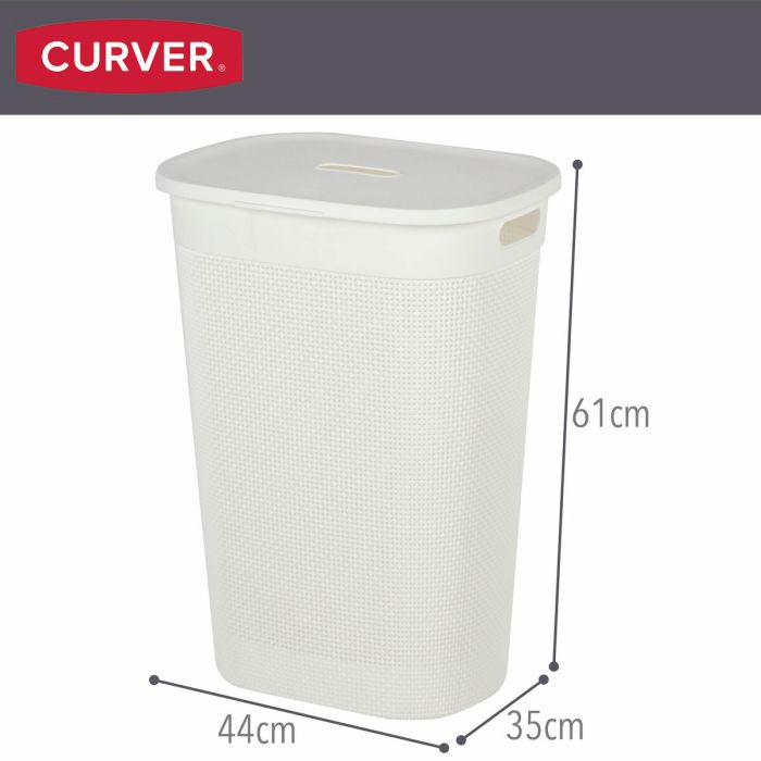 Panier à linge Curver Blanc Plastique 55 L 44 x 61 x 35 cm (8 Unités) 3